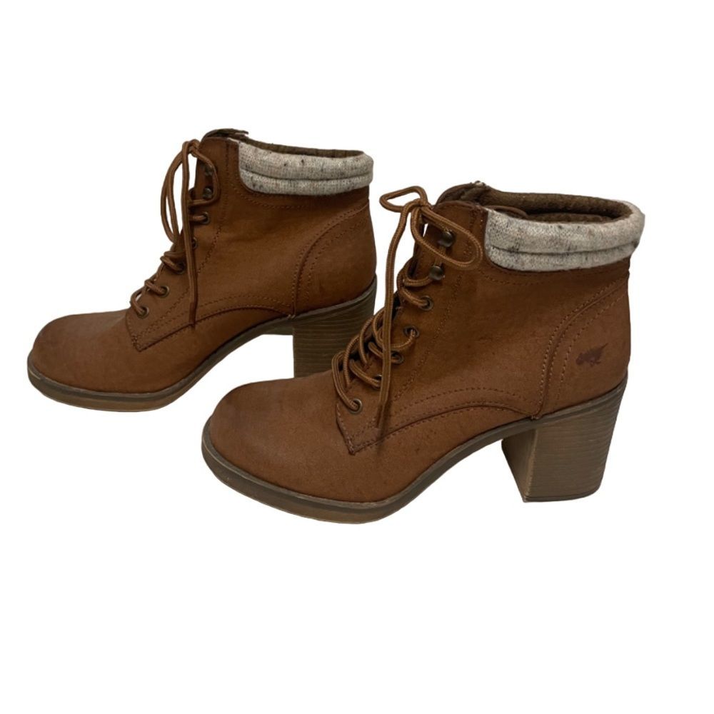 Women’s Winter Rocket Dog Brown Heel Lace Up Boots - Size 10